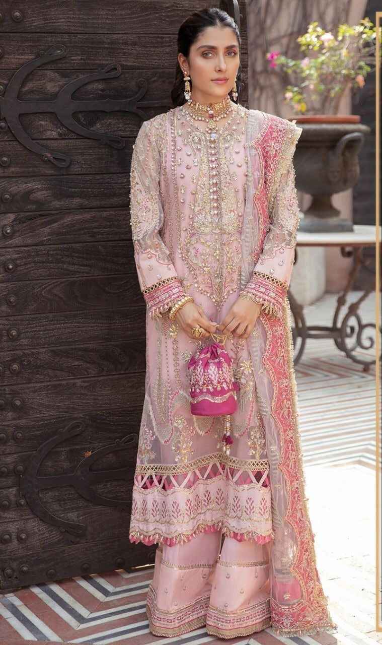 Afrozeh Organza Embroided Un-Stitch