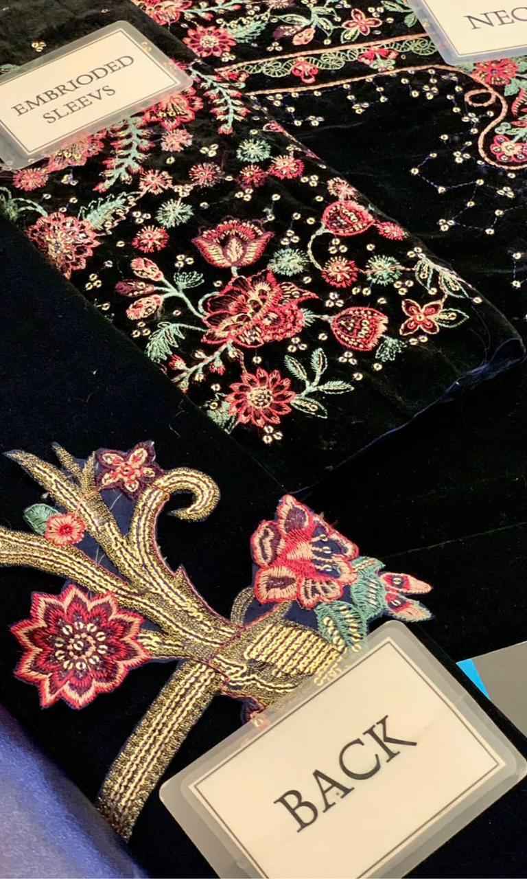 Chiffon Velvet 3Pc Suit  Jazmin velvet luxury wedding Collection