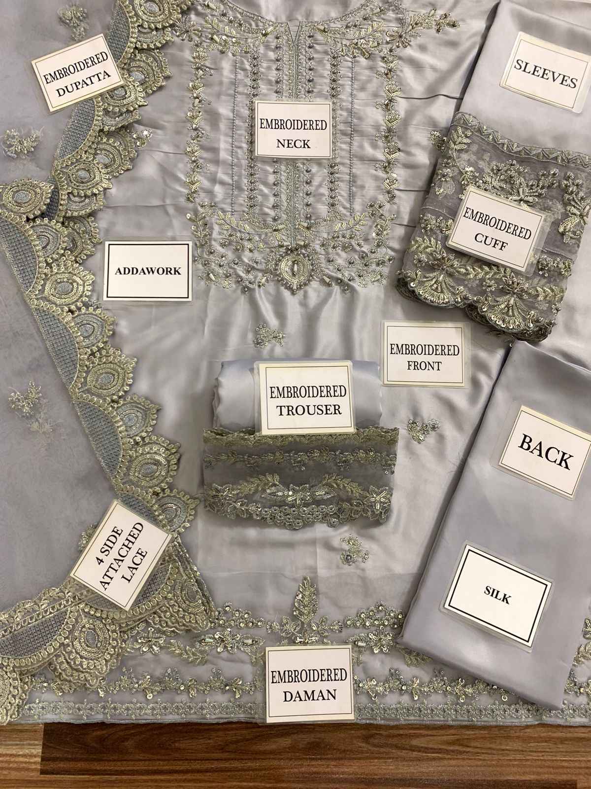 MUSHQ BRAND LUXURY Weeding  Collection Embroidered Suit