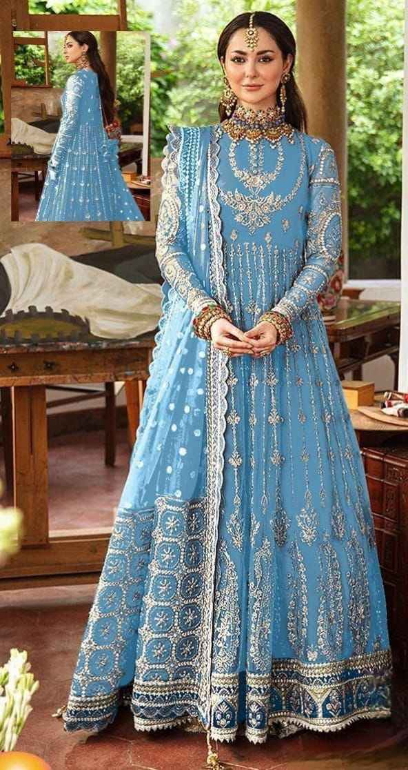 Afrozeh Fully Embroidered Mexi Unstiched
