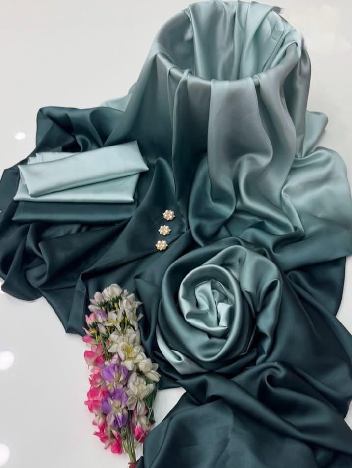 Lulusar Digital Printed 3-Piece Silk Suit ( Design 53)