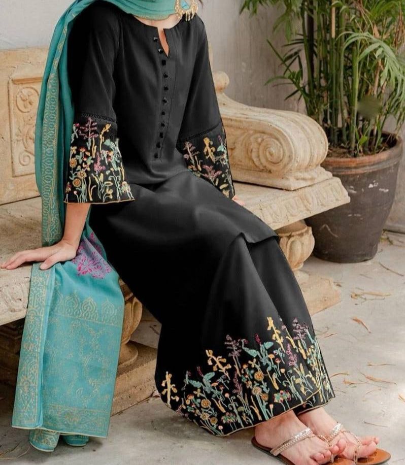 URGE Dhanak 3PC Embroidered Suit ( Article 7)