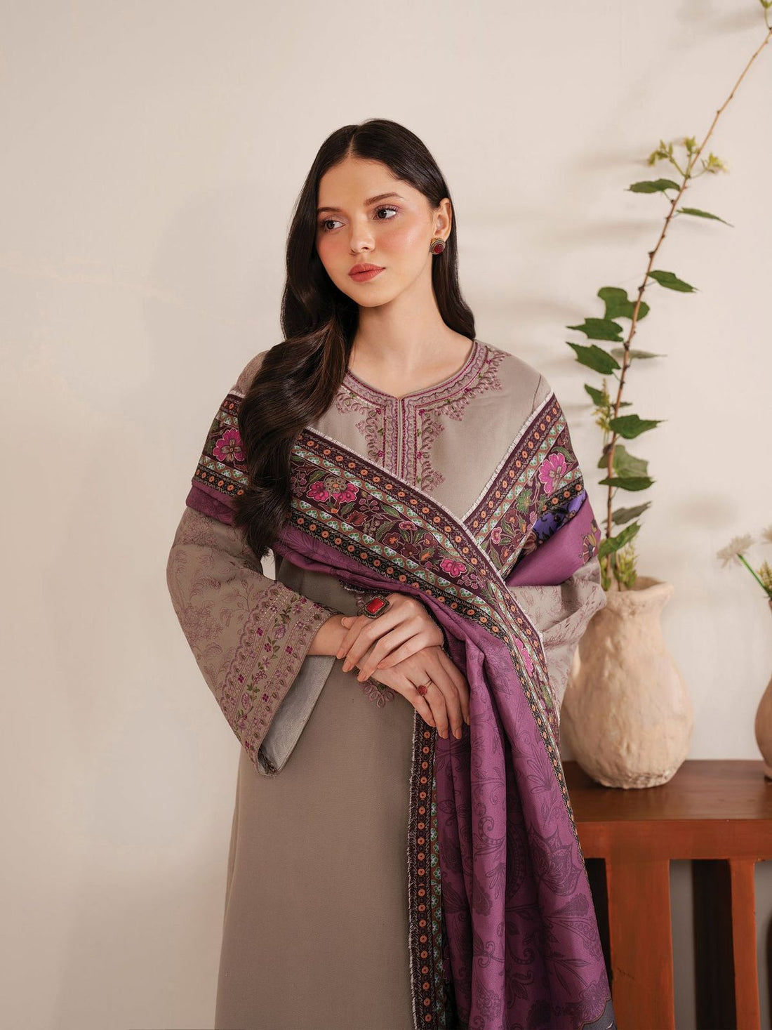 URGE Dhanak 3PC Embroidered Suit ( Article 9)