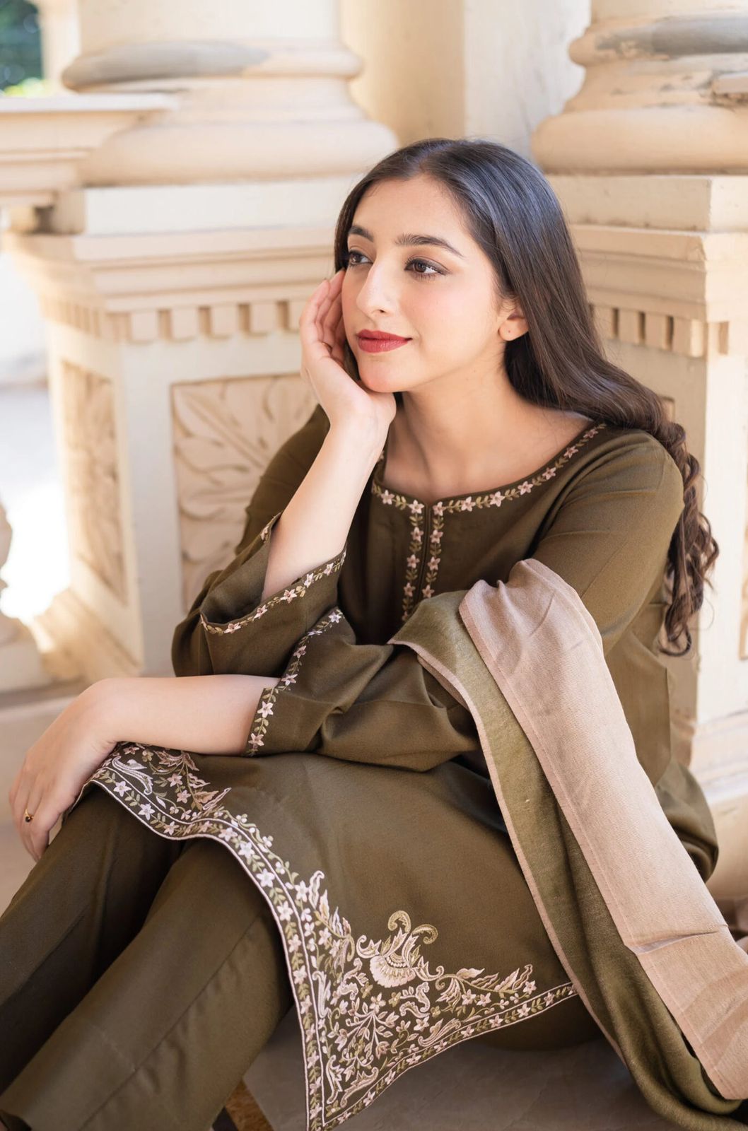 URGE Dhanak 3PC Embroidered Suit ( Article 17)