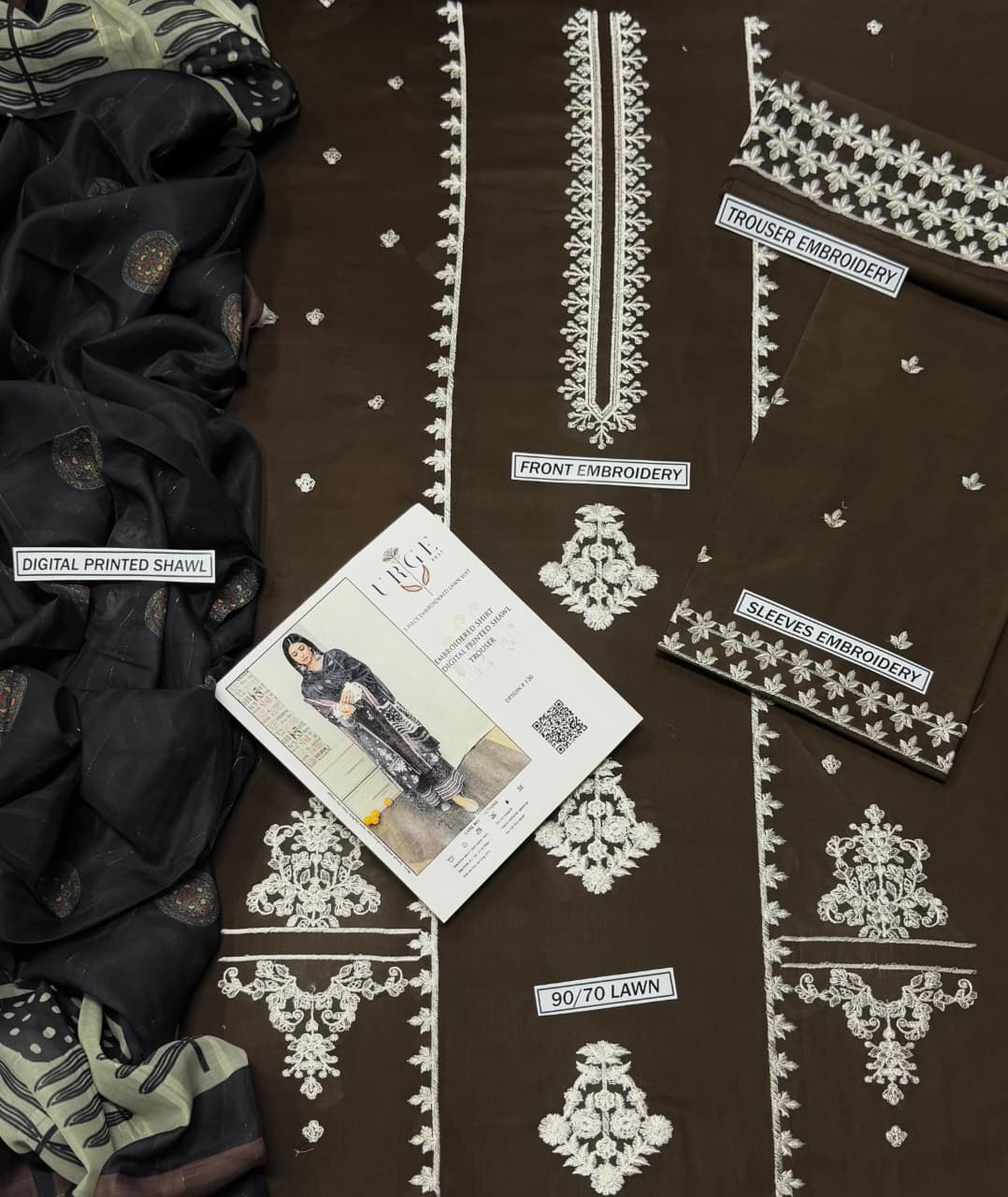 SUMMER COLLECTION - Lawn 3PC Embroidered