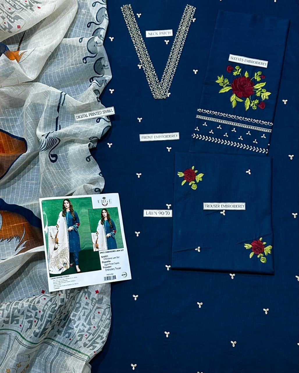 SUMMER COLLECTION - Lawn 3PC Embroidered
