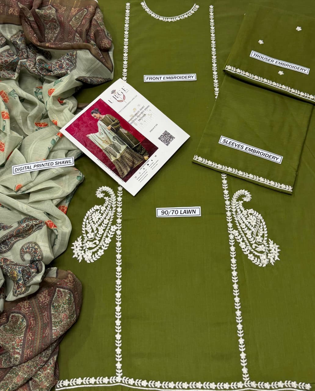 SUMMER COLLECTION - Lawn 3PC Embroidered