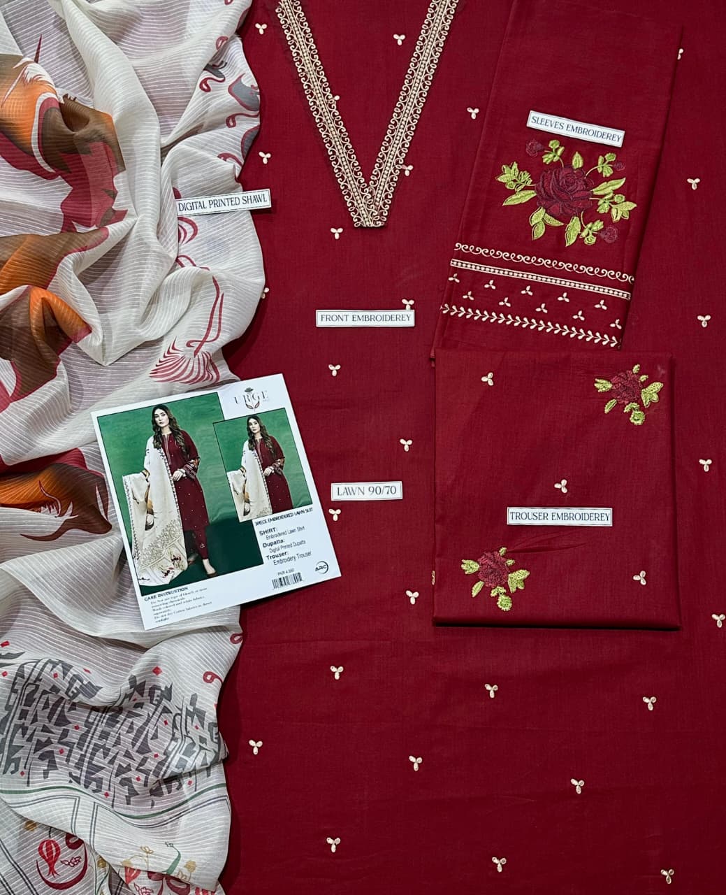 SUMMER COLLECTION - Lawn 3PC Embroidered