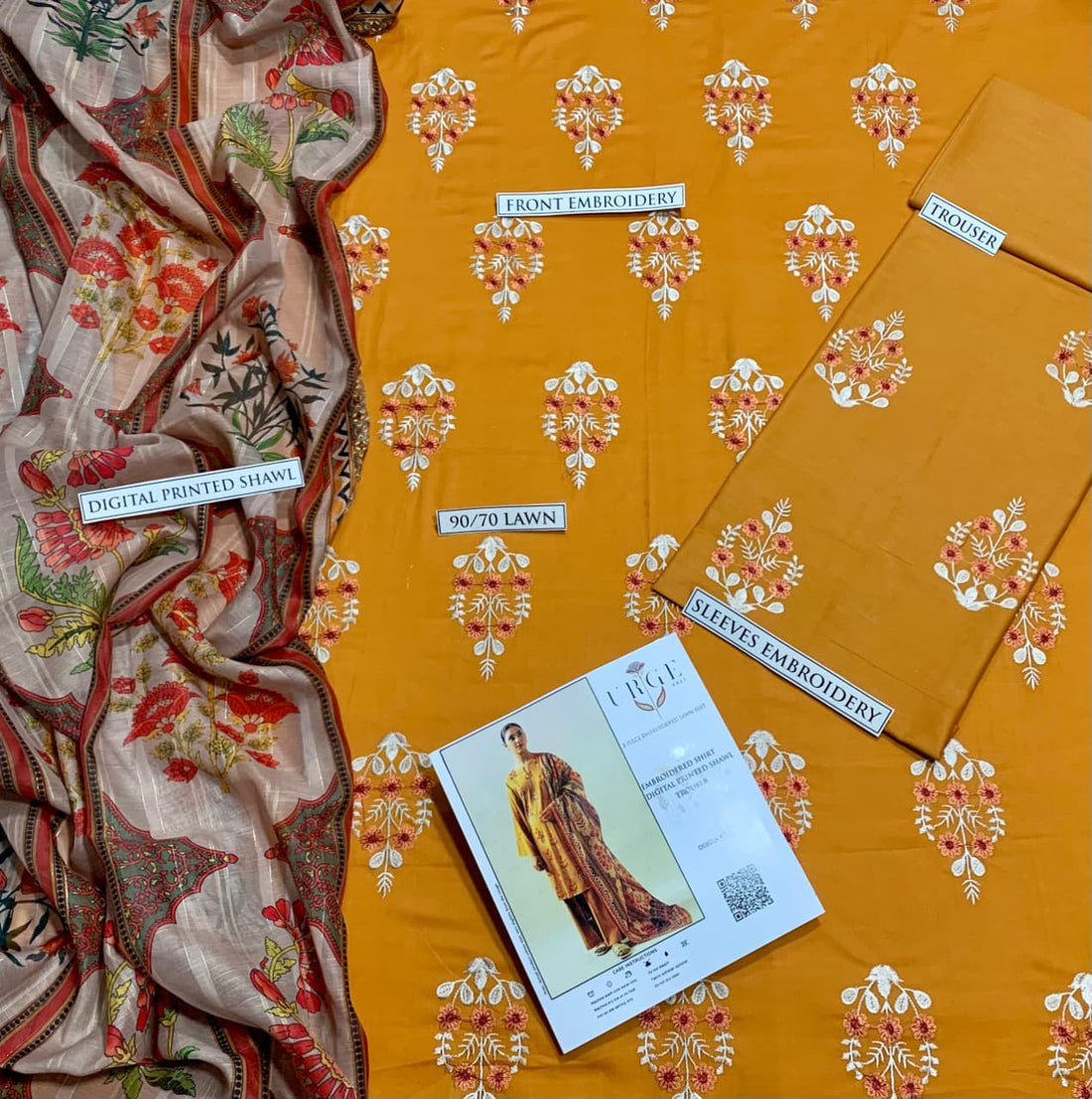 SUMMER COLLECTION - Lawn 3PC Embroidered