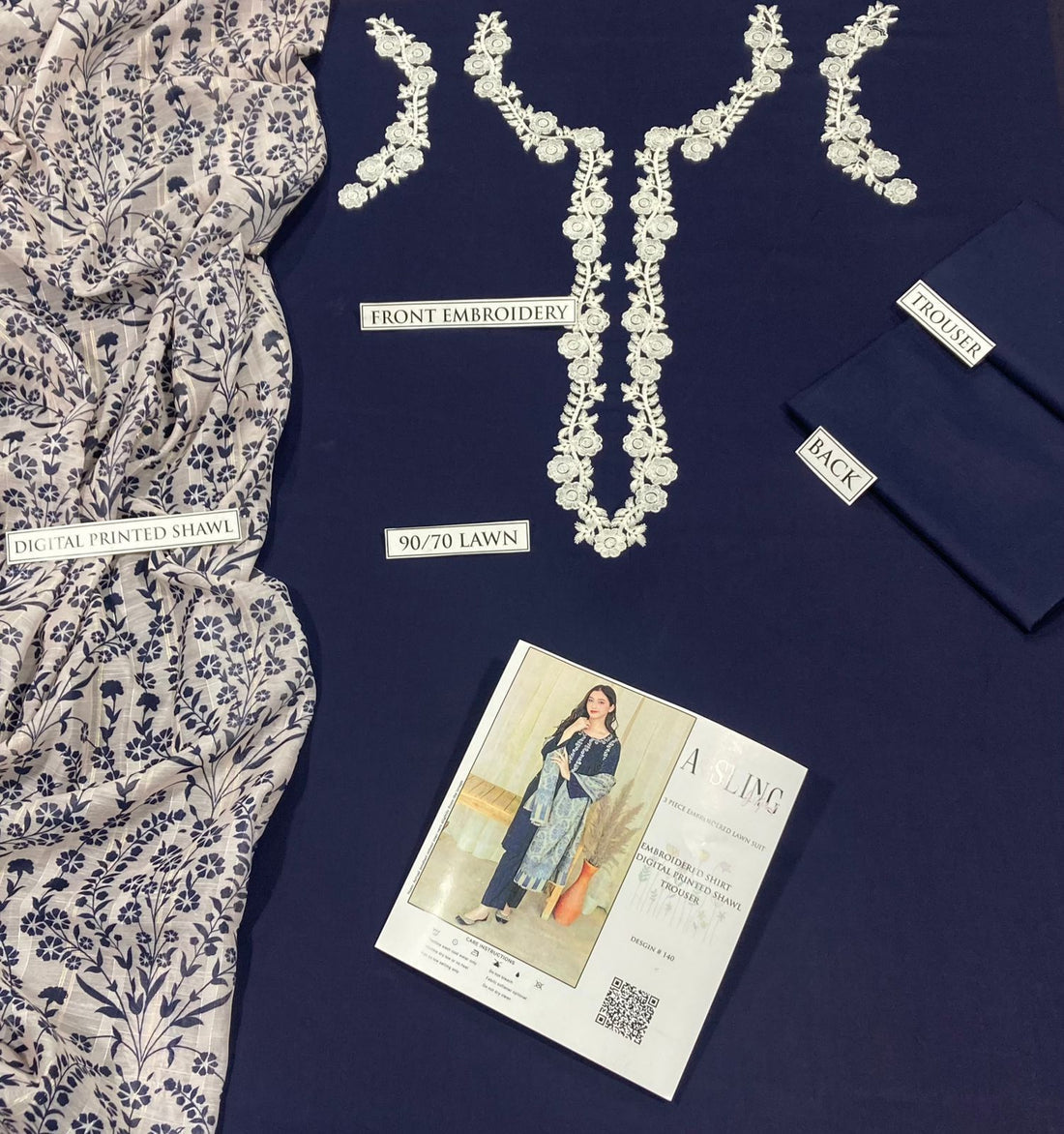 SUMMER COLLECTION - Lawn 3PC Embroidered
